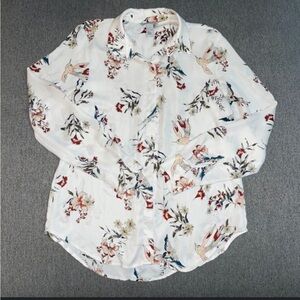 Birds & Flowers Long Sleeve Top